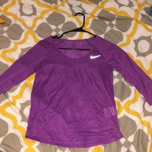 Sheer Nike workout top
